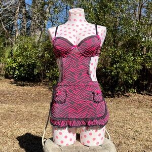 3/$30 Flirty Zebra Print Lingerie